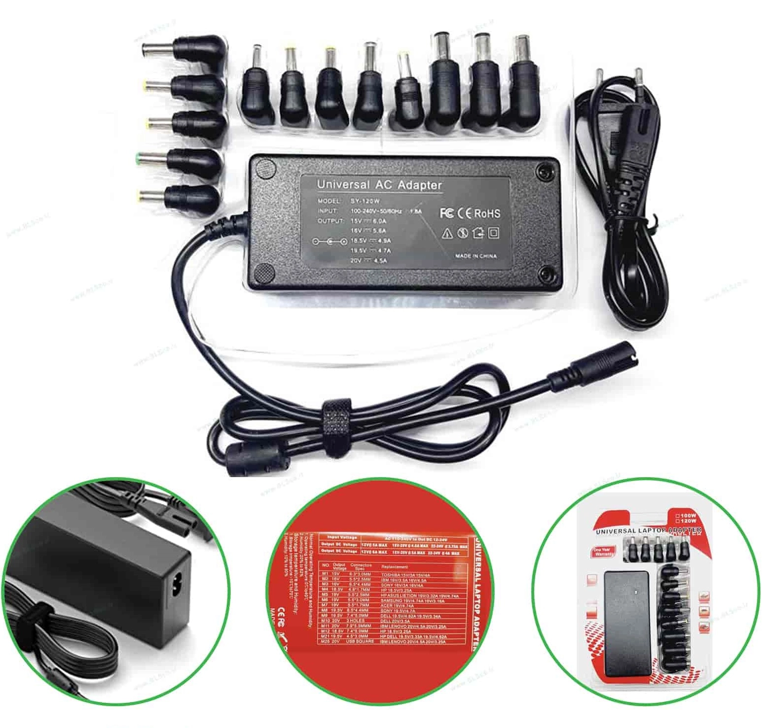 انواع شارژر یونیورسال اصل برای لپ‌تاپ، دوربین و دستگاه‌های الکترونیکی با ضمانت از هیوارو